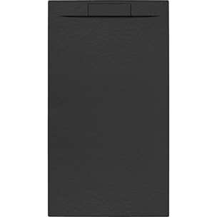 Fusion Receveur de douche 120x80cm en marbre coulé, Noir (SATFU12080G)