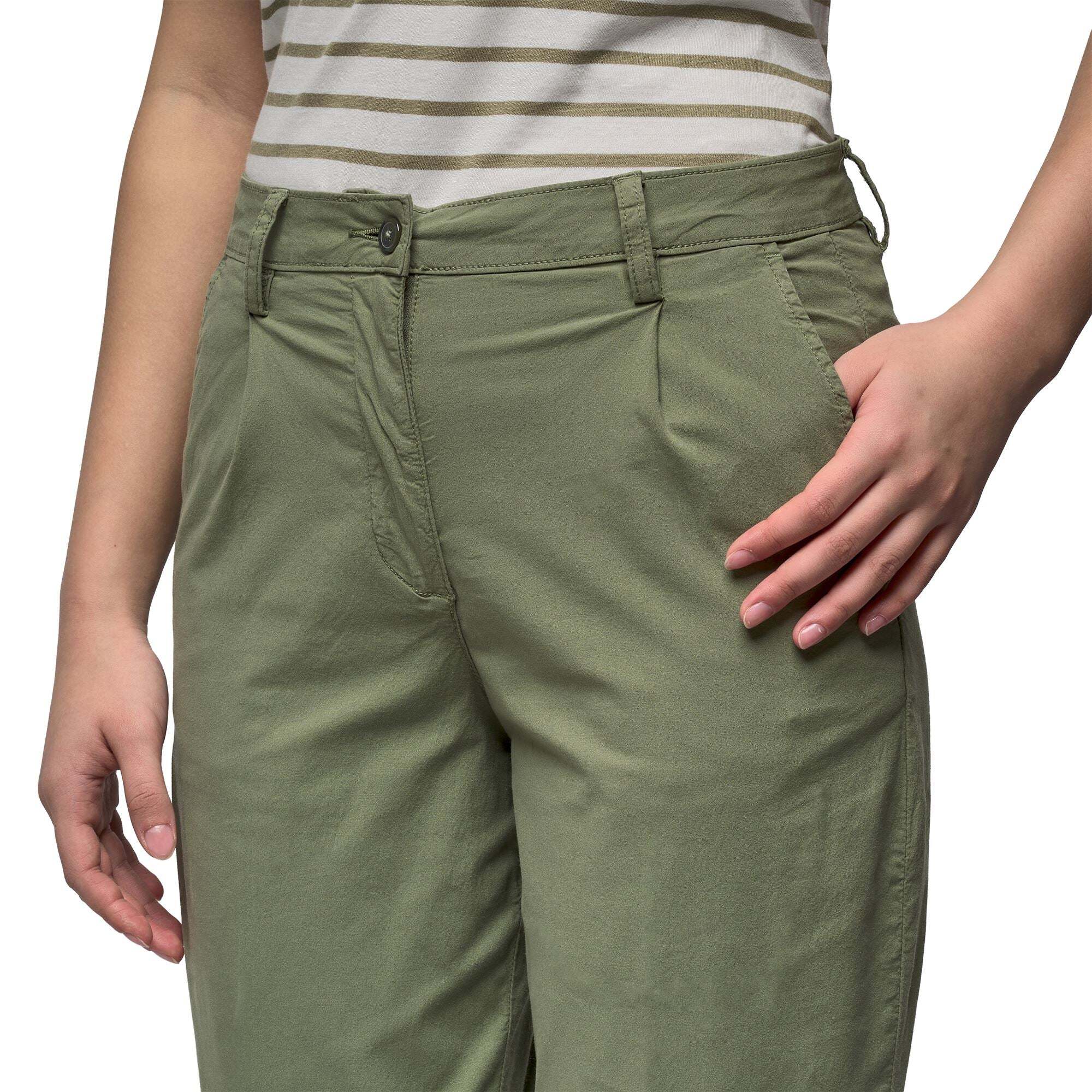 Kappa - Pantalones Mujer Verde - Noelia Light Poplin