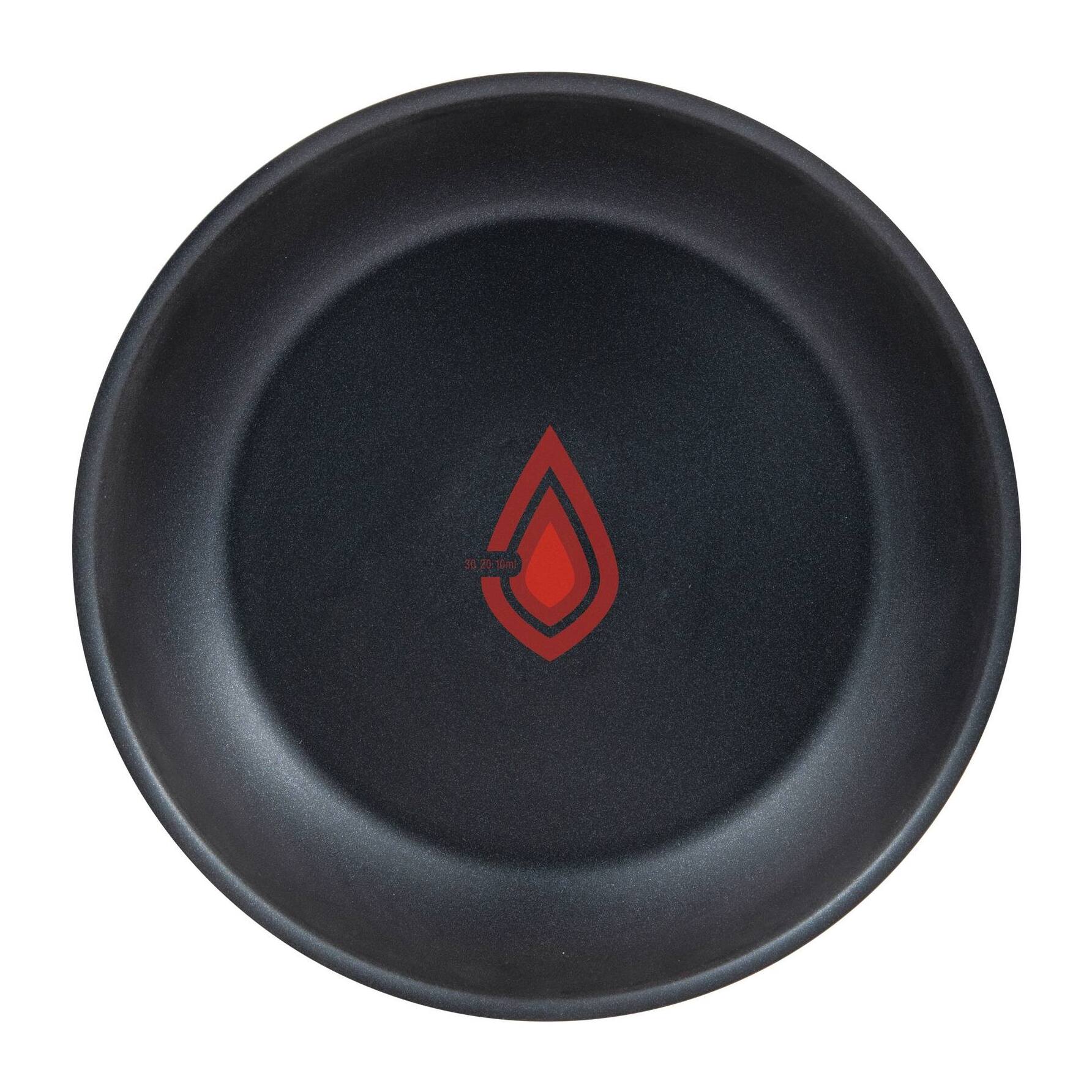 juego de 2 sartenes ø24ø26cm negro + mango desmotable en acero inoxidable con revestimiento antiadherente ilag