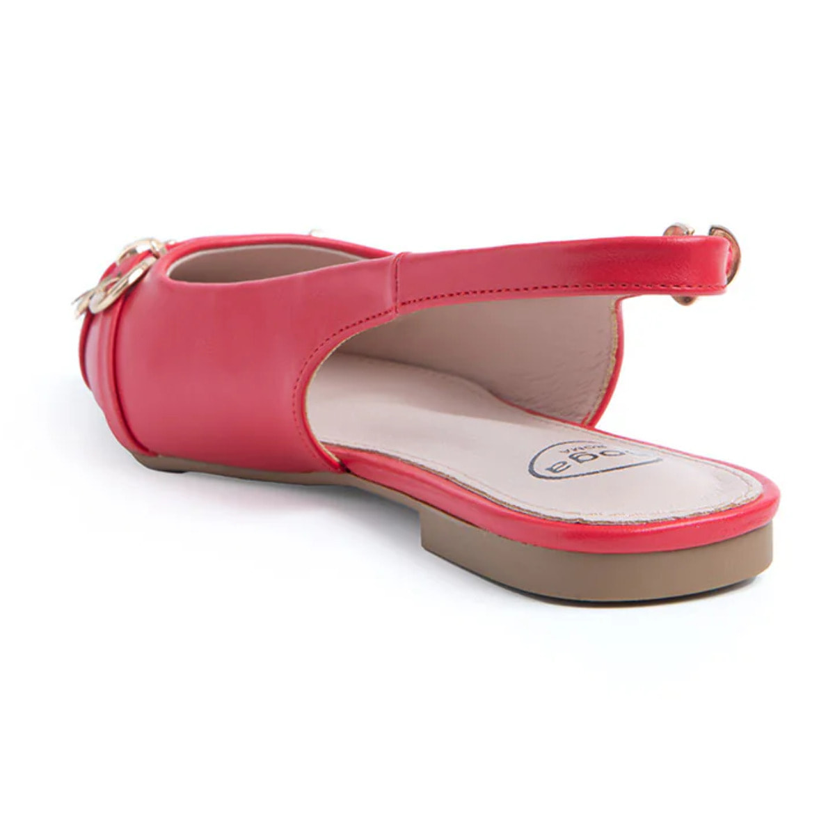Slingback con cinturino sulla punta - ROSSO
