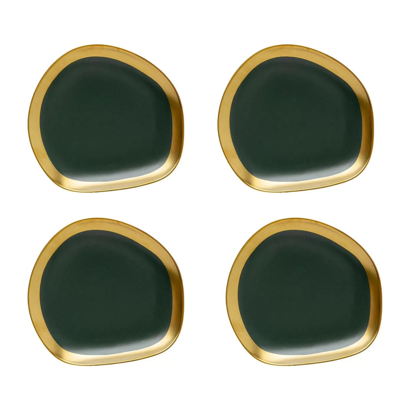 Assiettes Vibrations 21cm vertes set de 4 Kare Design