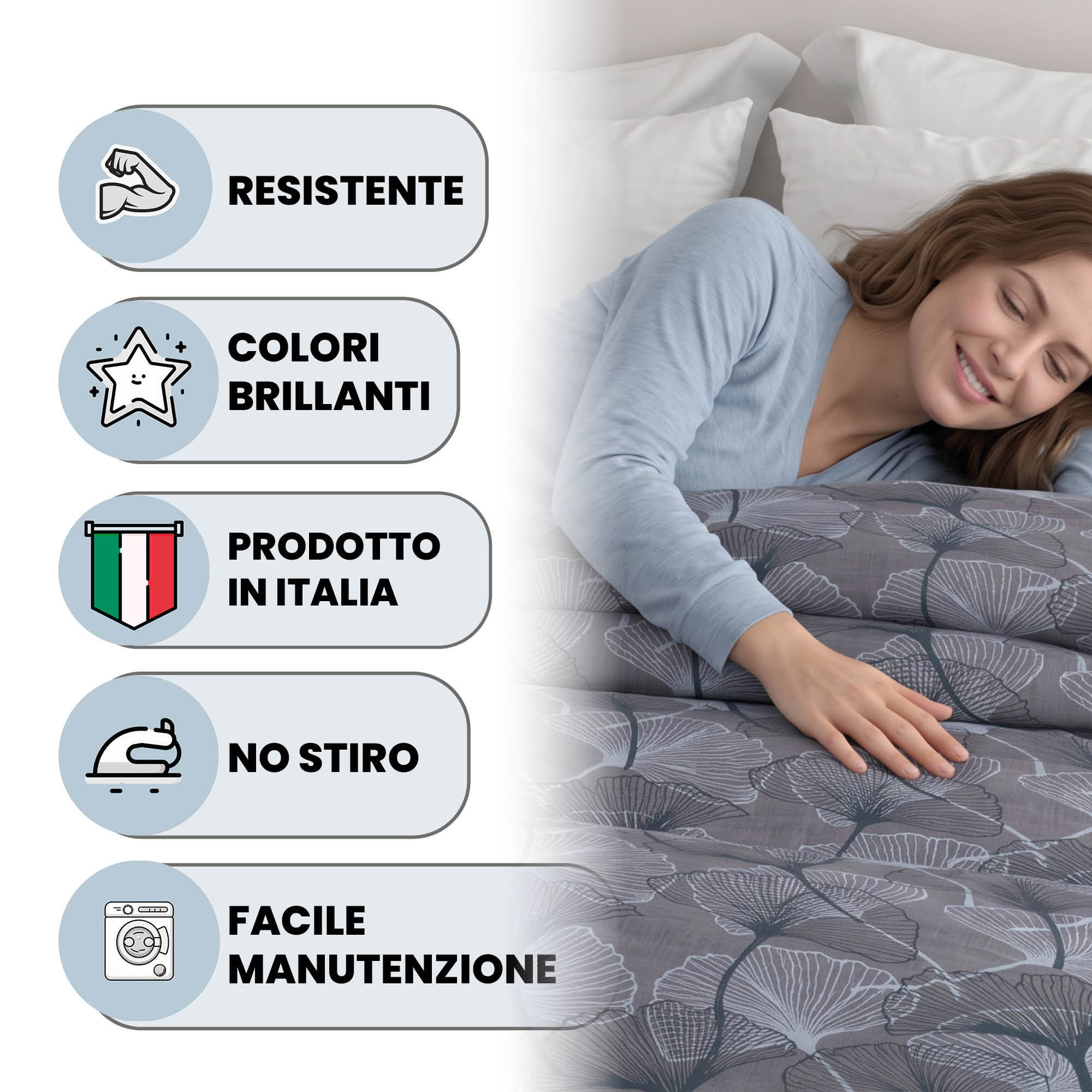 TRAPUNTA INVERNALE INFINITY - 300gr - 100% Microfibra - Made in Italy