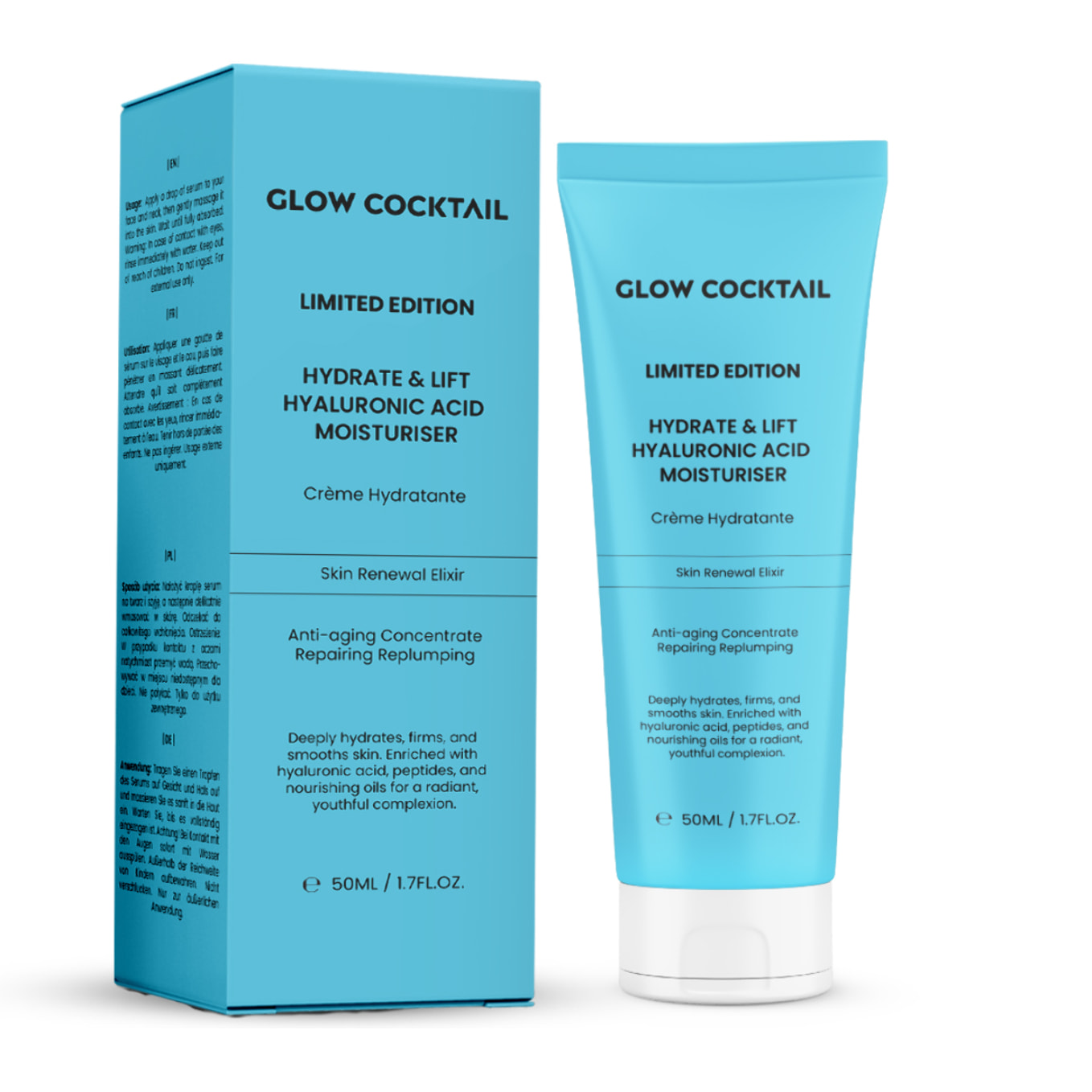 Crema hidratante con ácido hialurónico Hydrate and Lift de edición limitada, 50 ml.