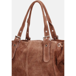 Borsa a mano da donna Made in Italy - Modello Celeste Plus - 100% pelle - 20.0 x 28.5 x 41.0 cm