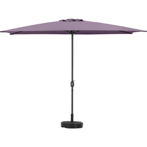 Parasol rectangulaire inclinable "Sol 2" - 2 x 3 m - Violet
