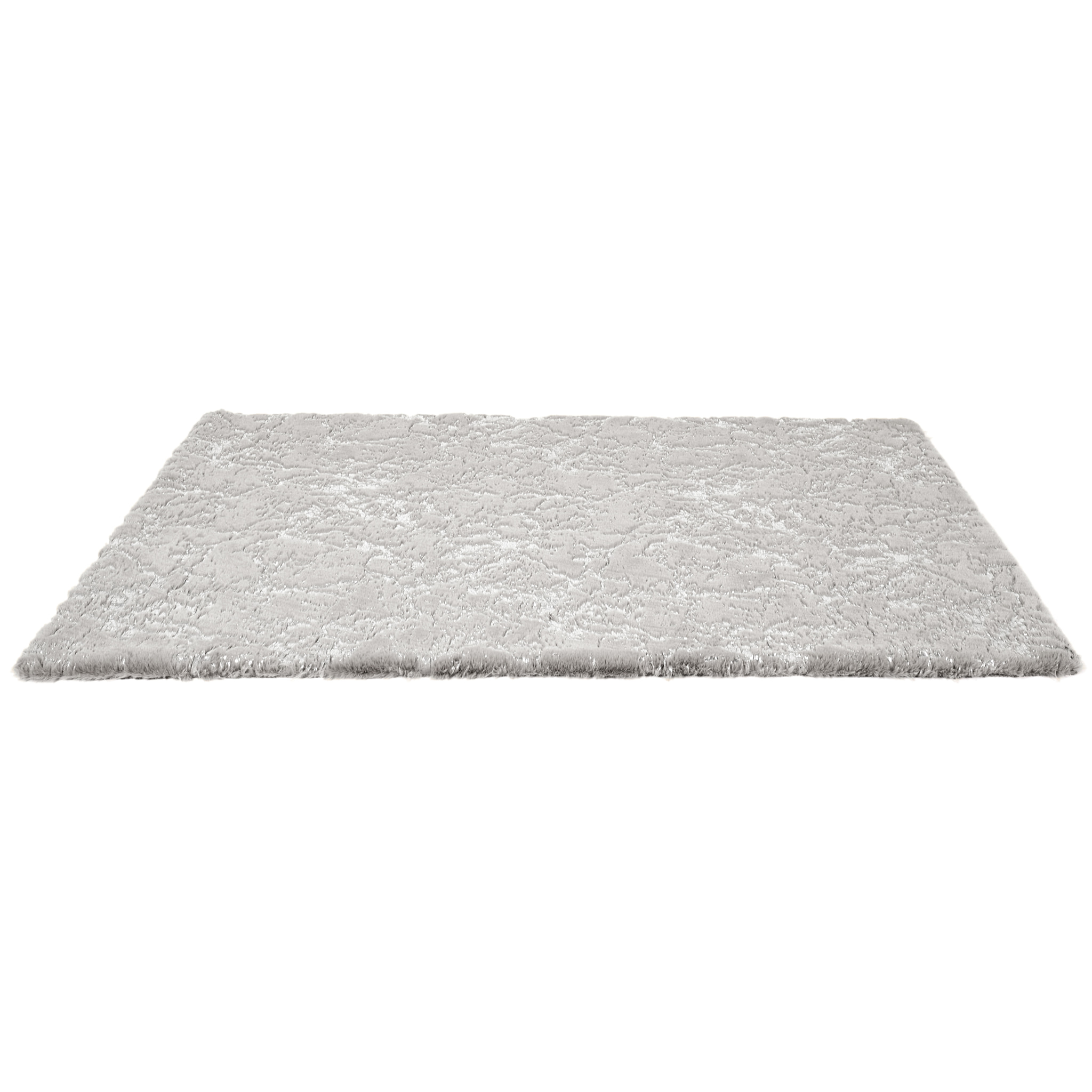 Tapis Imit Fourrure Imp Argente Gris 120x170cm