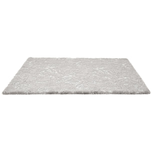 Tapis Imit Fourrure Imp Argente Gris 120x170cm