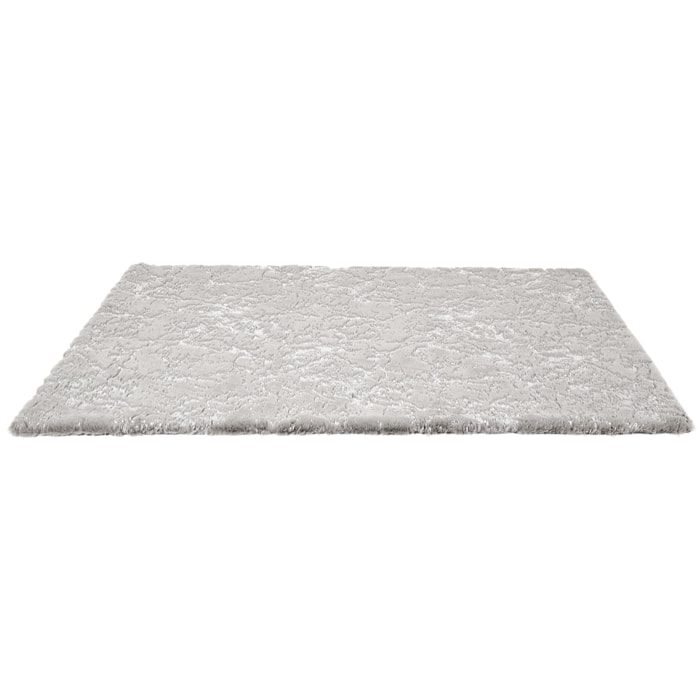Tapis Imit Fourrure Imp Argente Gris 120x170cm