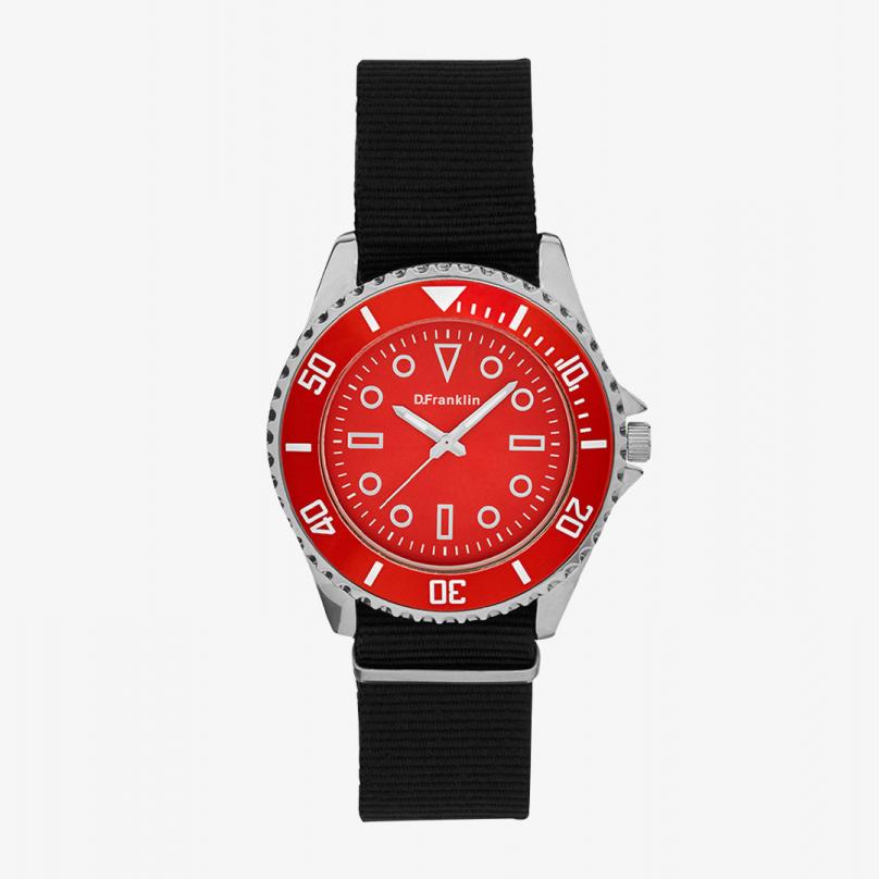 Reloj de aviador color rojo