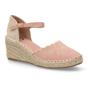 Alpargata valenciana cuña con bordado