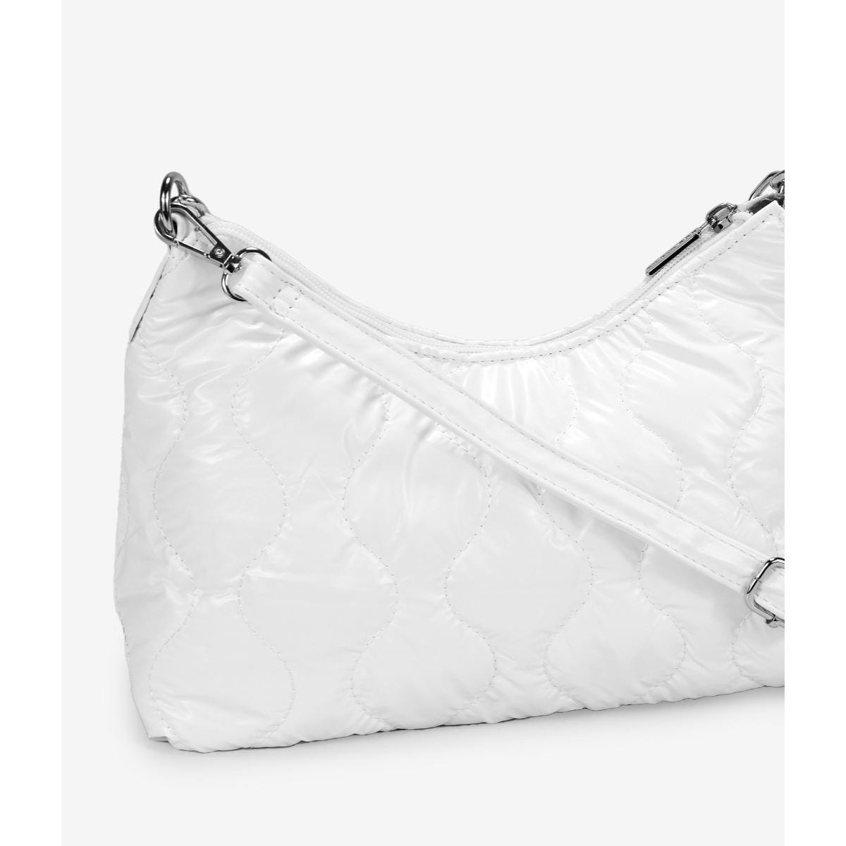 Bolso nylon blanco con cadena