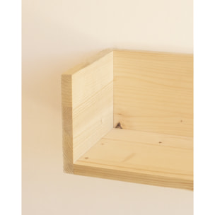 Estantería de madera maciza tono natural de varias medidas