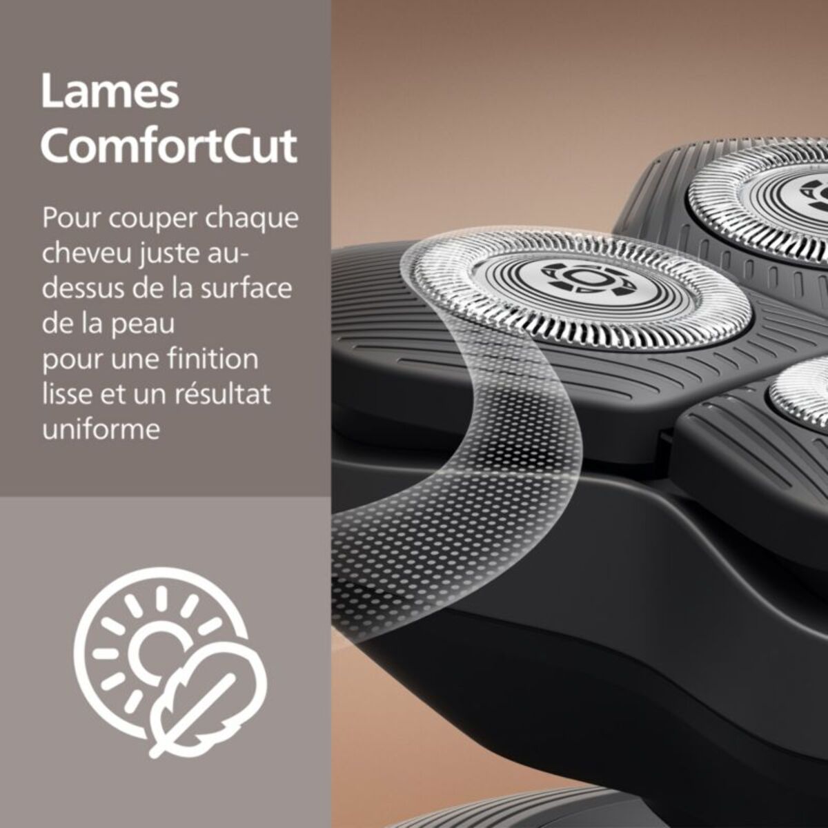 Tête de rasoir PHILIPS de rechange pour rasoir tete