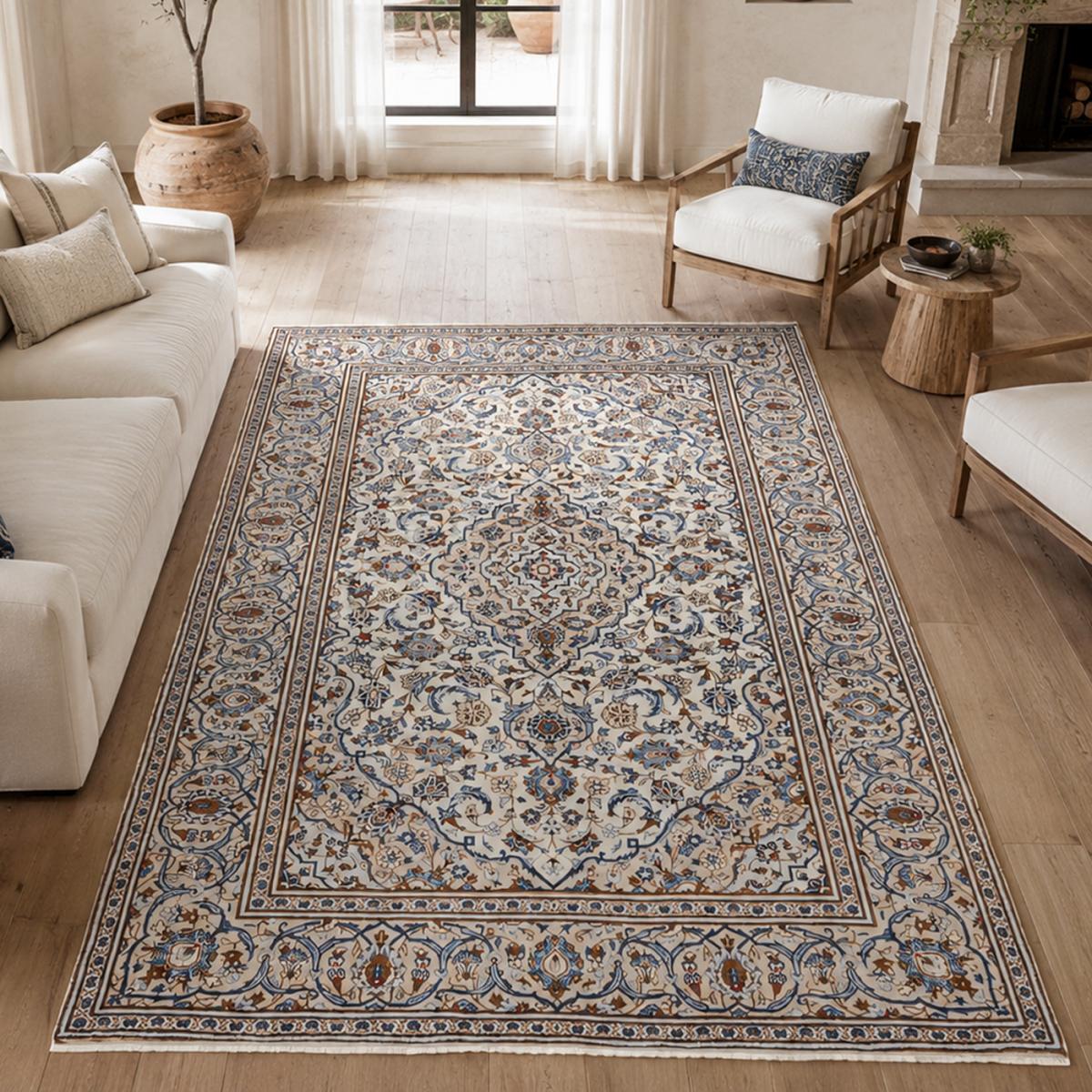 Tapis d'orient au motif oriental, noué main en laine, BOZO