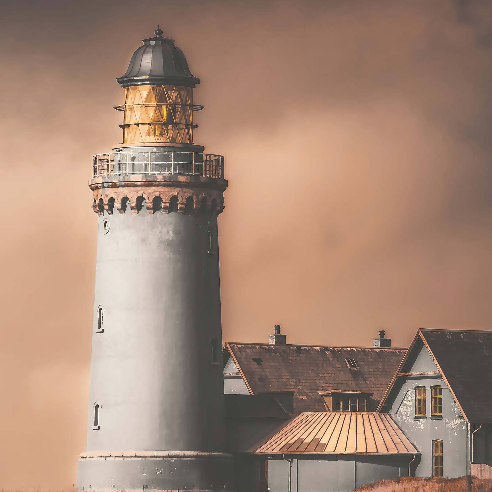 Papier peint panoramique phare du bout du monde Intissé