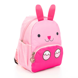 Mochila infantil con diseño de Conejo. Con hombreras acolchadas, transpirables y ajustables.