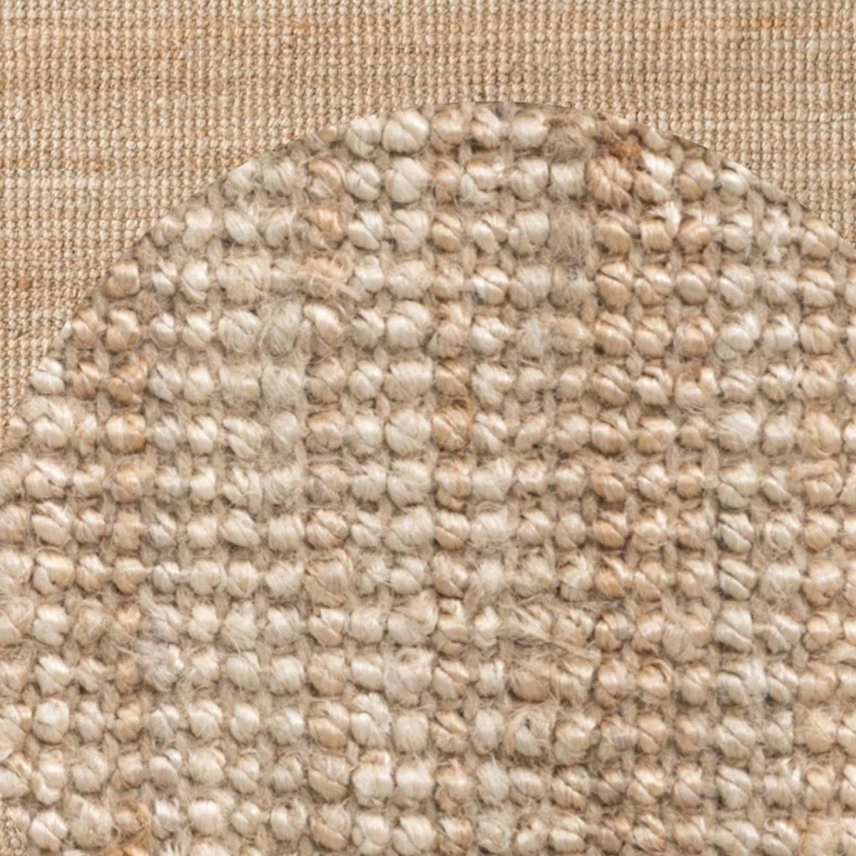 Tapis rond, forme ronde, motif uni, tissé à la main, sum