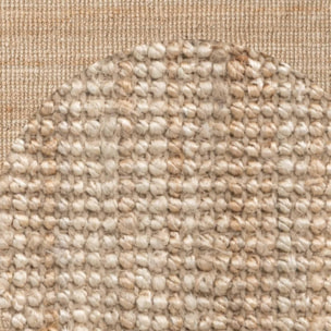 Tapis rond, forme ronde, motif uni, tissé à la main, sum