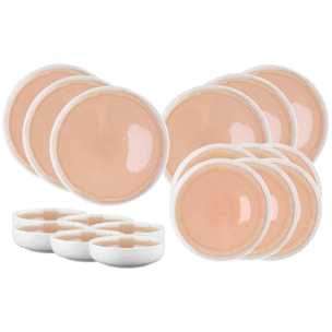 Service Les Essentiels OXYGEN - 18 pièces - Rose poudre