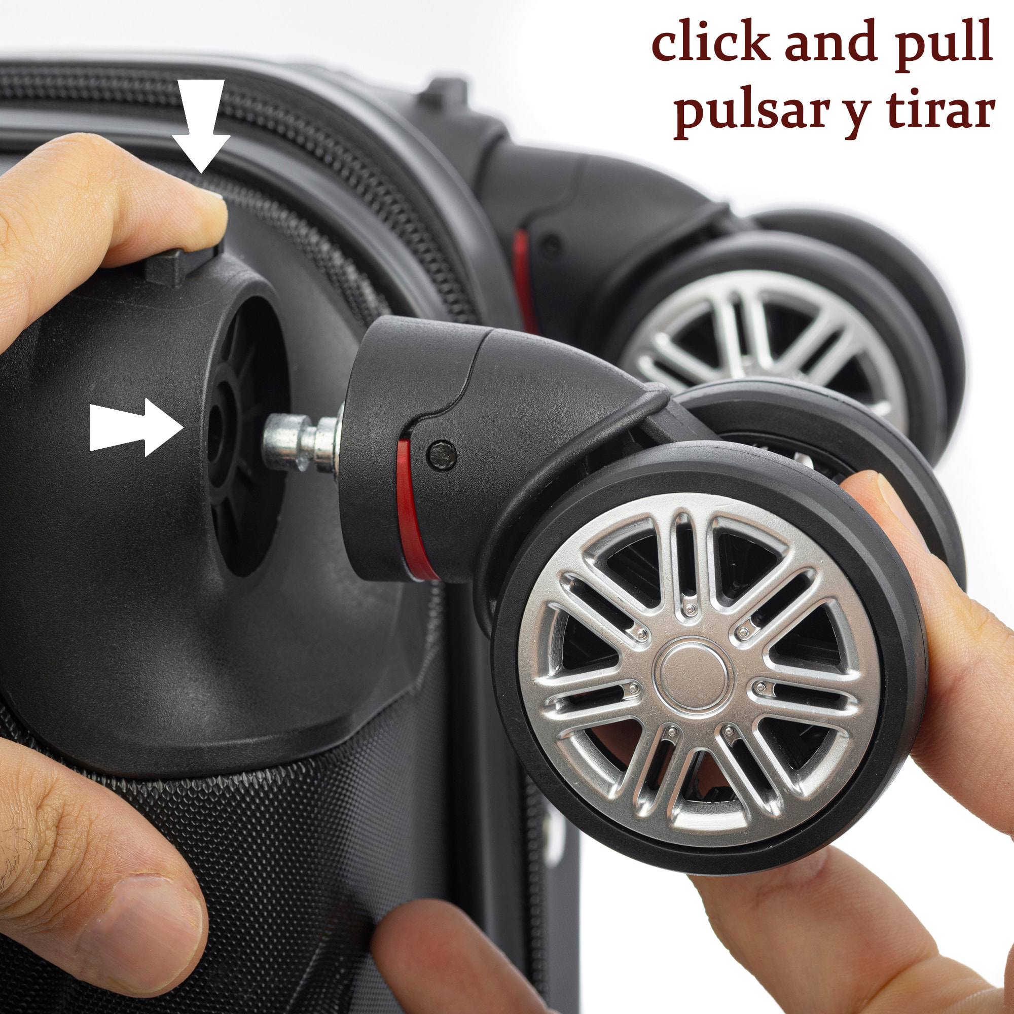 Juego de 2 maletas Trolley extensibles, en material ligero ABS de alta resistencia con esquinas reforzadas. Cerradura numérica, 4 ruedas dobles giratorias 360° y extraíbles.