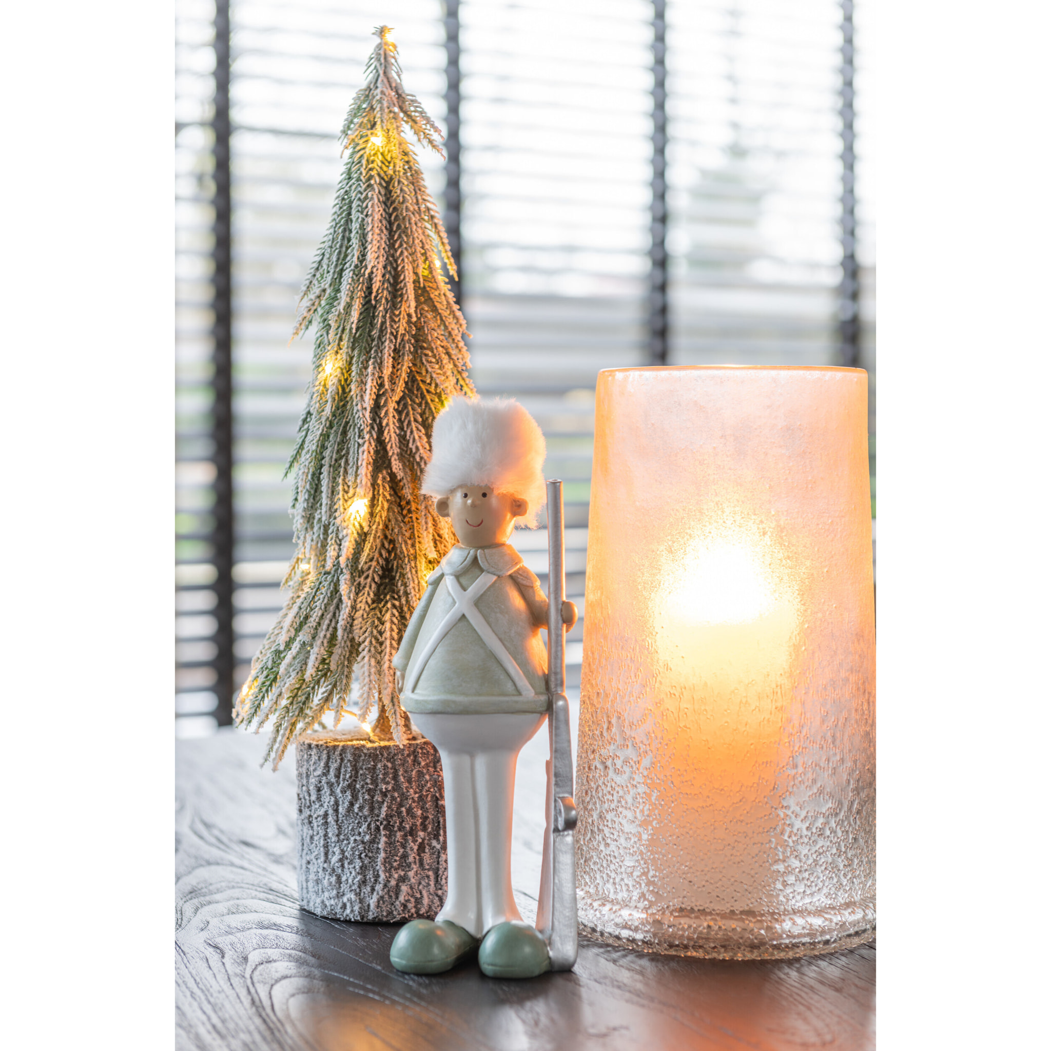 J-Line sapin De Noel A+Led Artificiel Neige Vert Medium