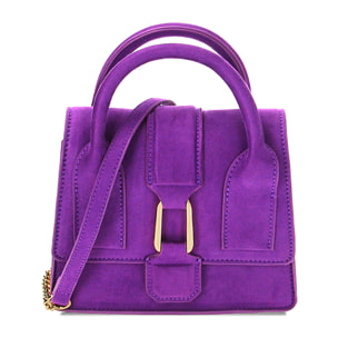 Mini-bag viola in microfibra
