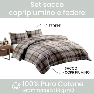 Intrecci – Set sacco piumino e federe in cotone Singolo