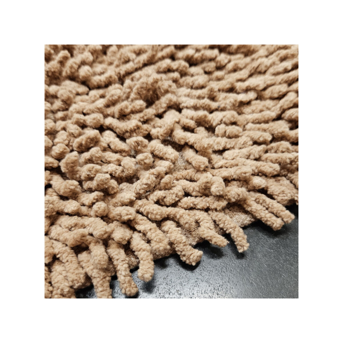 Tapis de salle de bain rectangulaire 40 x 60 cm en coton chenille - SHAGGY