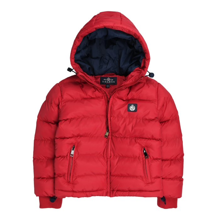 Giubbino nylon con cappuccio Polo Club St Martin Rosso