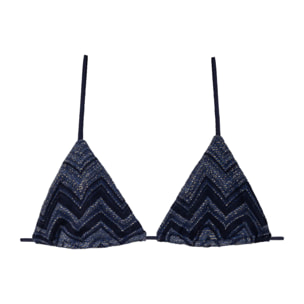 Top de bikini de triángulo con relleno extraible