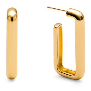 Boucles d'Oreille Single Pipe Plaqué Or