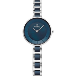 Orologio OBAKU blu-acciaio colorato