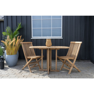 Tavolo da esterno Huelva in teak naturale 120x60x75 cm