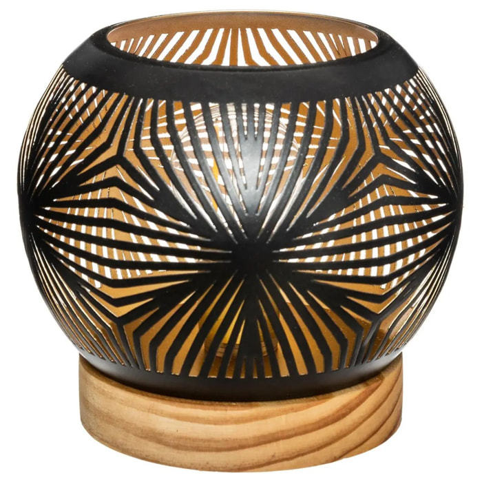 Photophore "Raja" boule LED métal D15cm