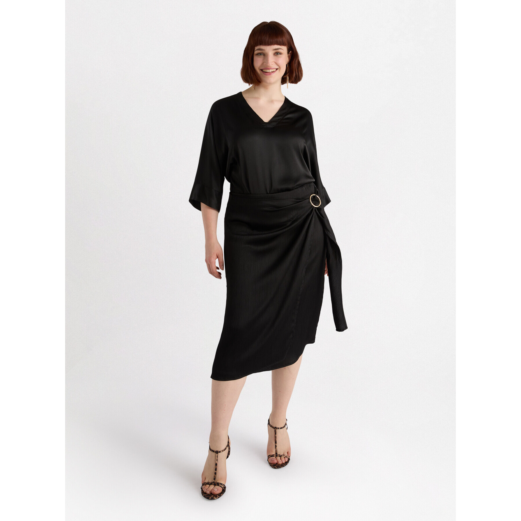 Fiorella Rubino - Blusa de raso - Negro