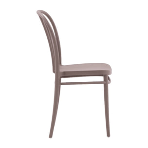 Set di 2 sedie BRISTOL in polipropilene tortora, impilabili