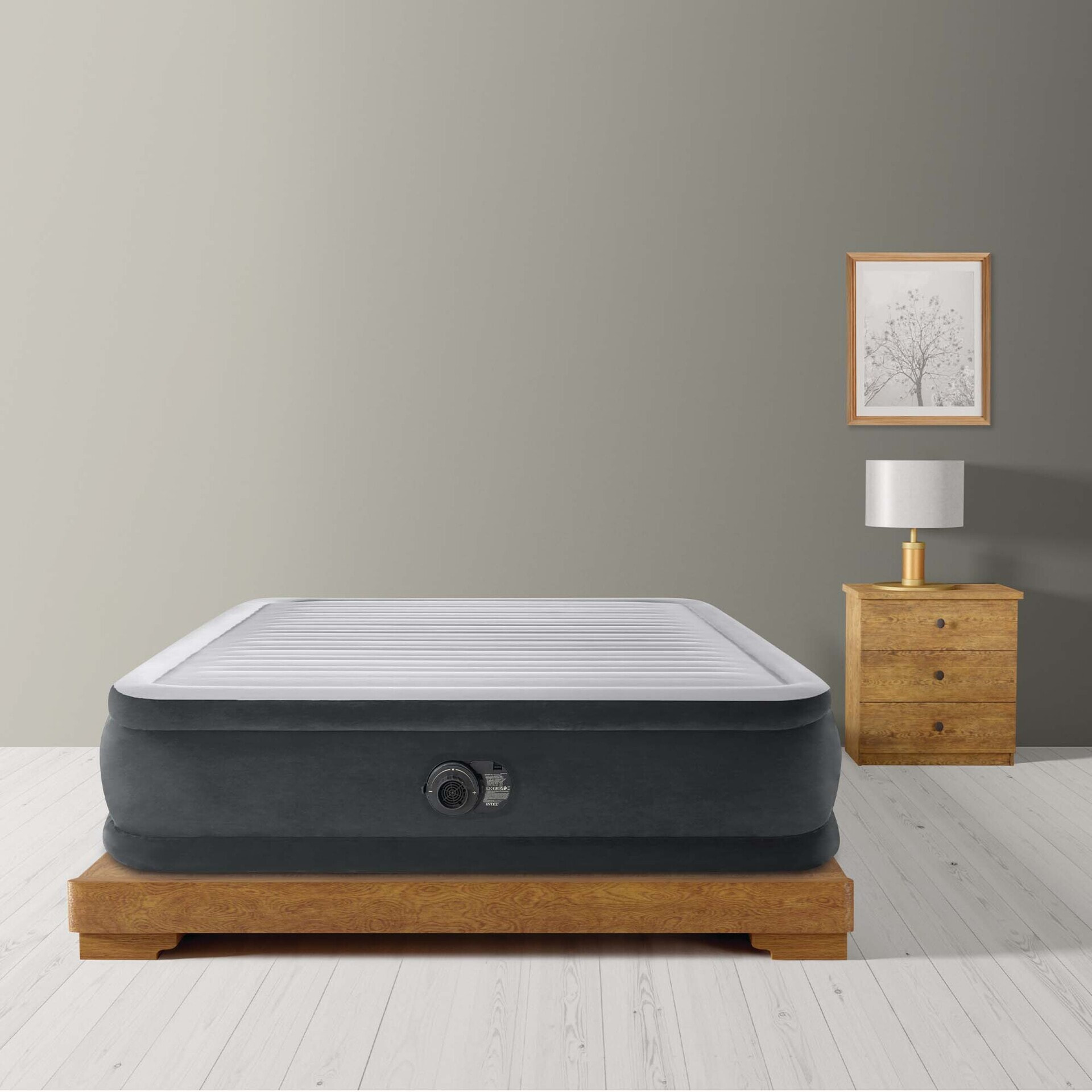 Intex Materasso Gonfiabile Dura-Beam Comfort Plush Elevated Matrimoniale, 152x203x46 cm