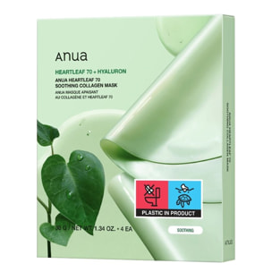 Heartleaf 70 Soothing - Masque Hydrogel Apaisant 4x38g