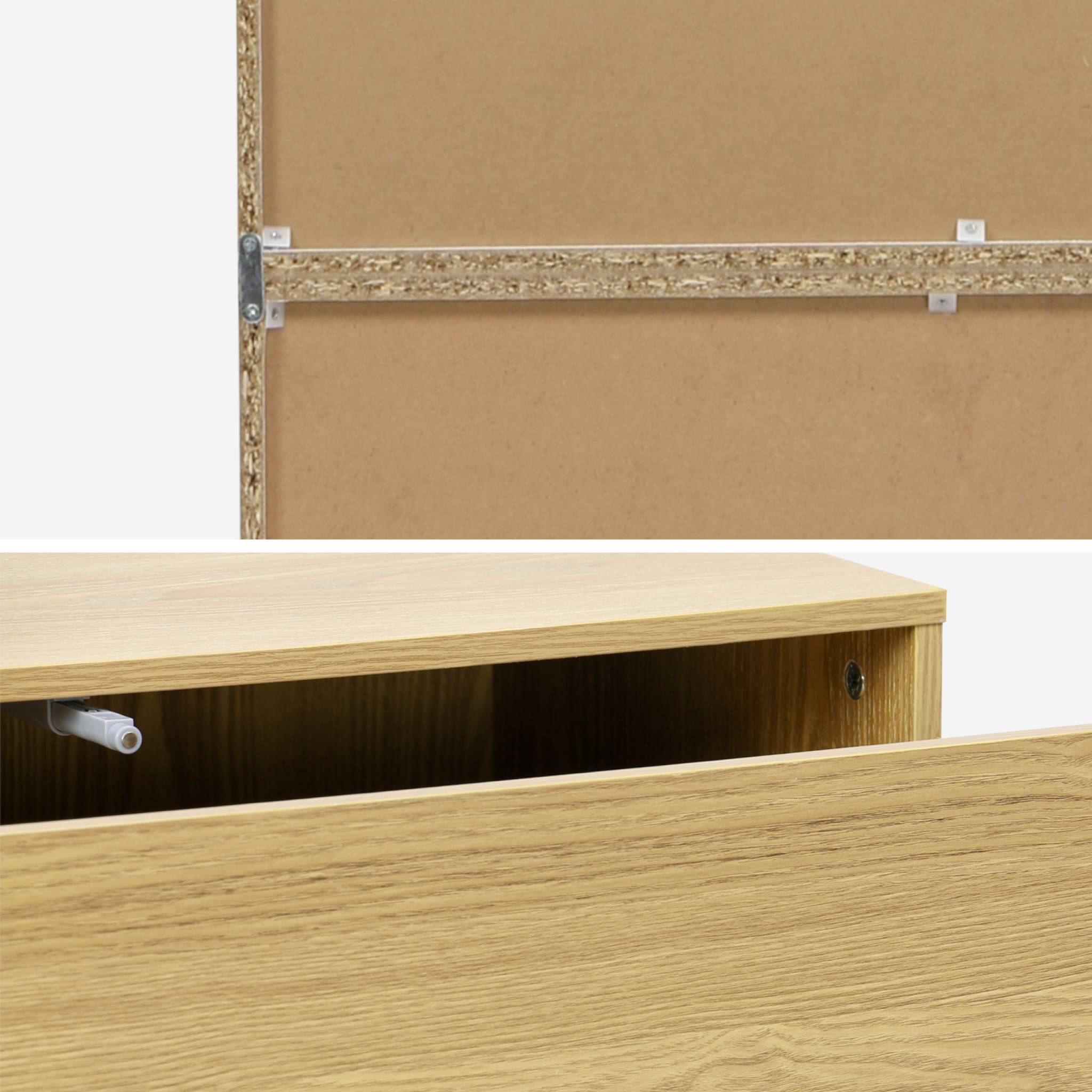 Etagère, bibliothèque modulable décor bois 3 éléments - 3 tiroirs 8 niches KOMPO