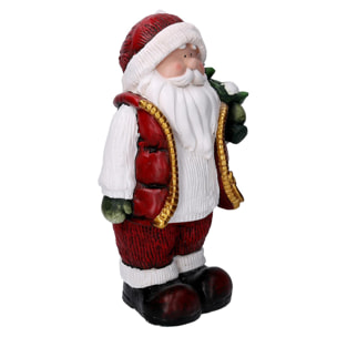 Babbo natale in resina rosso cm28x18h42,5