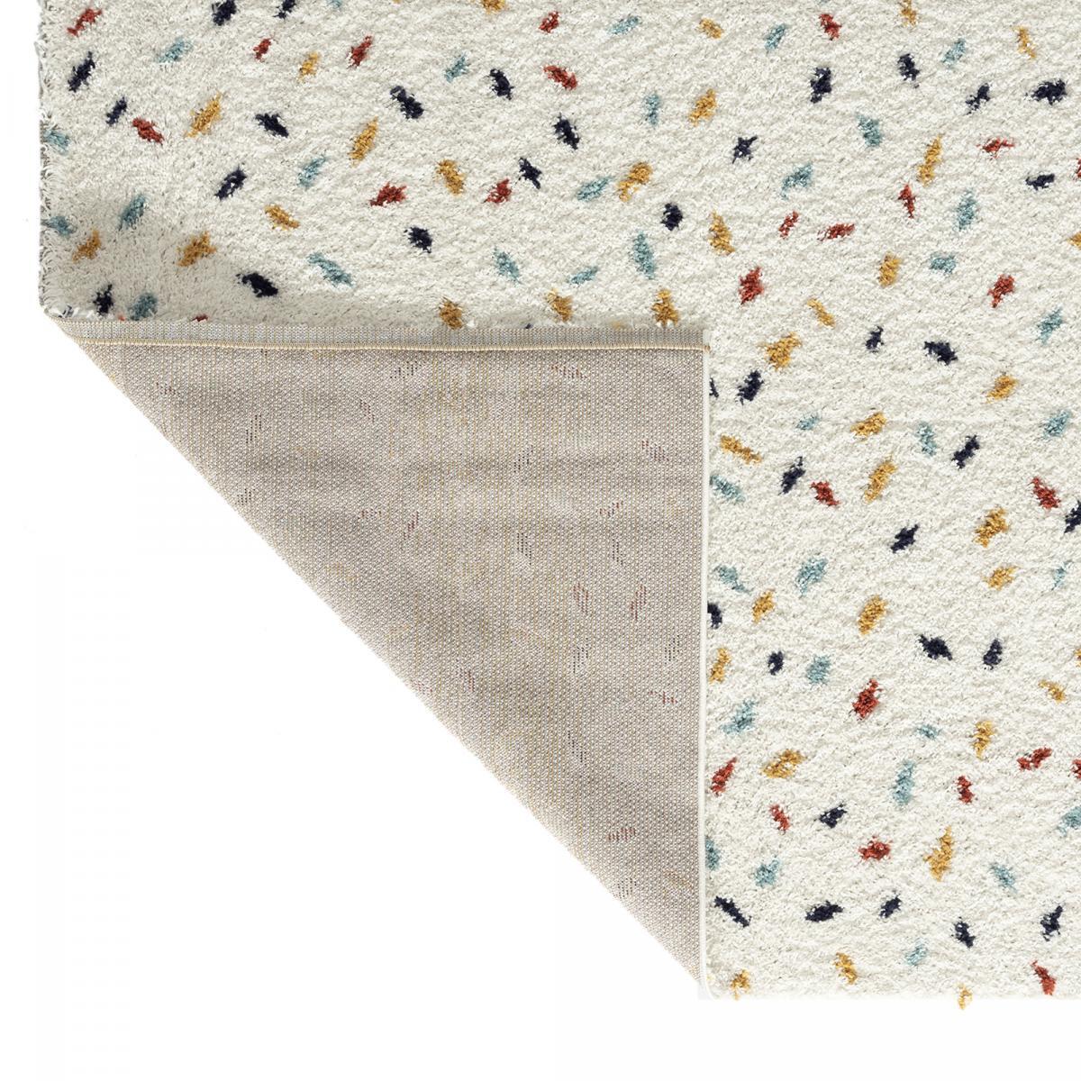 Tapis longs poils shaggy tissé motif berbère PACE