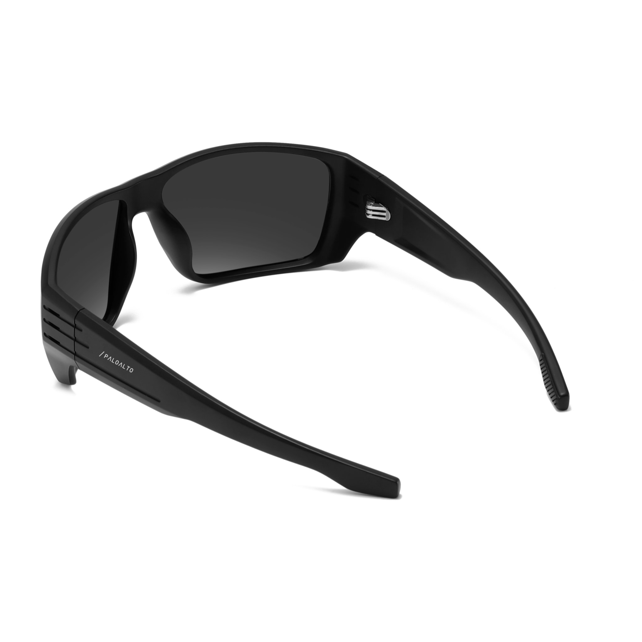 Gafas PALOALTO modelo SKATE en color Montura negra mate con lentes polarizadas ahumadas.