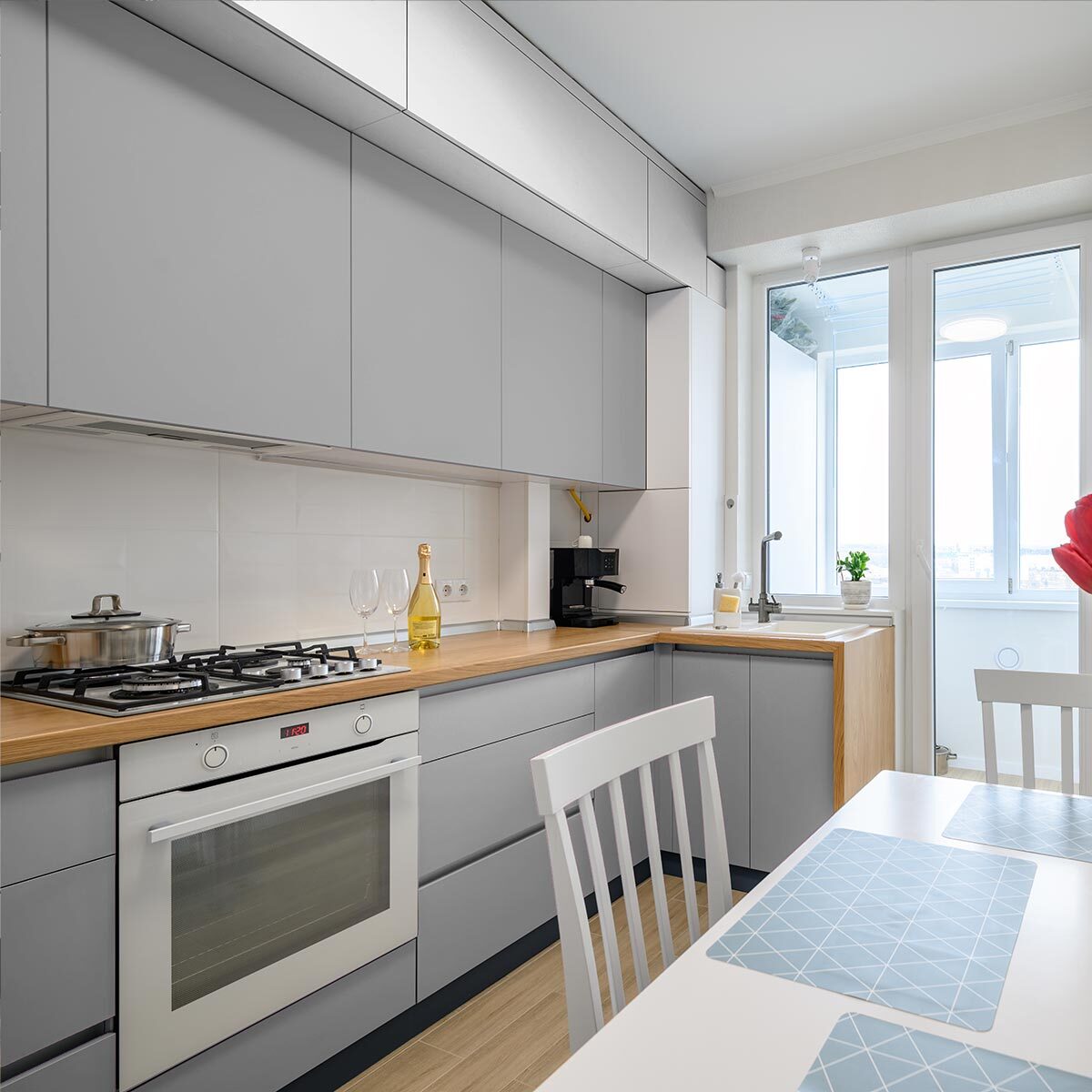 Rouleau adhésif décoratif Vinyle au Mètre - Gris clair - Sticker Lavable Imperméable Mur Cuisine Meubles