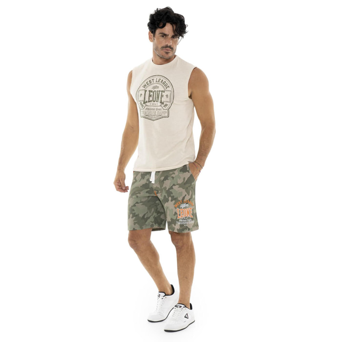 Pantalón corto de algodón para hombre Leone Military 1947