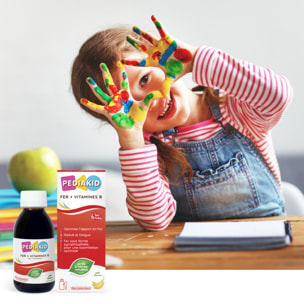 PEDIAKID - Sirop Fer + Vitamines B - Complément Alimentaire Naturel - Formule Exclusive au Sirop d'Agave - Optimise les Apports en Fer - Contribue à Réduire la Fatigue - Lot de 2 Flacons 125ml