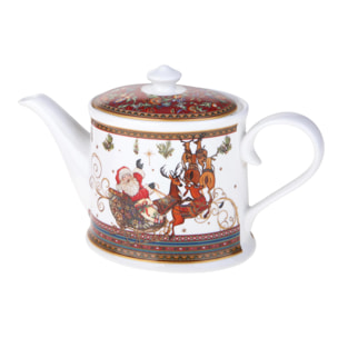 Teiera d19 cm con b.natale in gift box - Pezzi 1 - ROSSO - Bianchi Dino SpA
