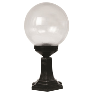 Aplique de pared para exterior, abs , negro, 25x25x47, casquillo E 27 Max 60 W