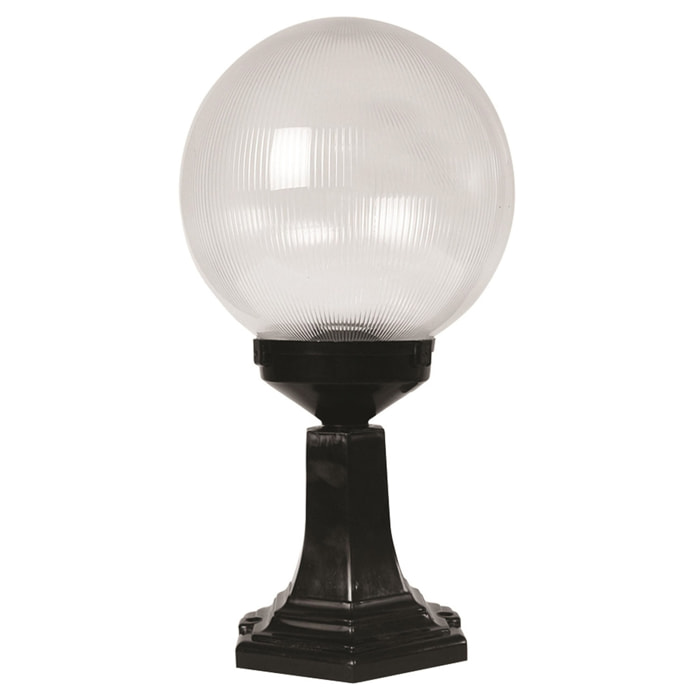 Aplique de pared para exterior, abs , negro, 25x25x47, casquillo E 27 Max 60 W