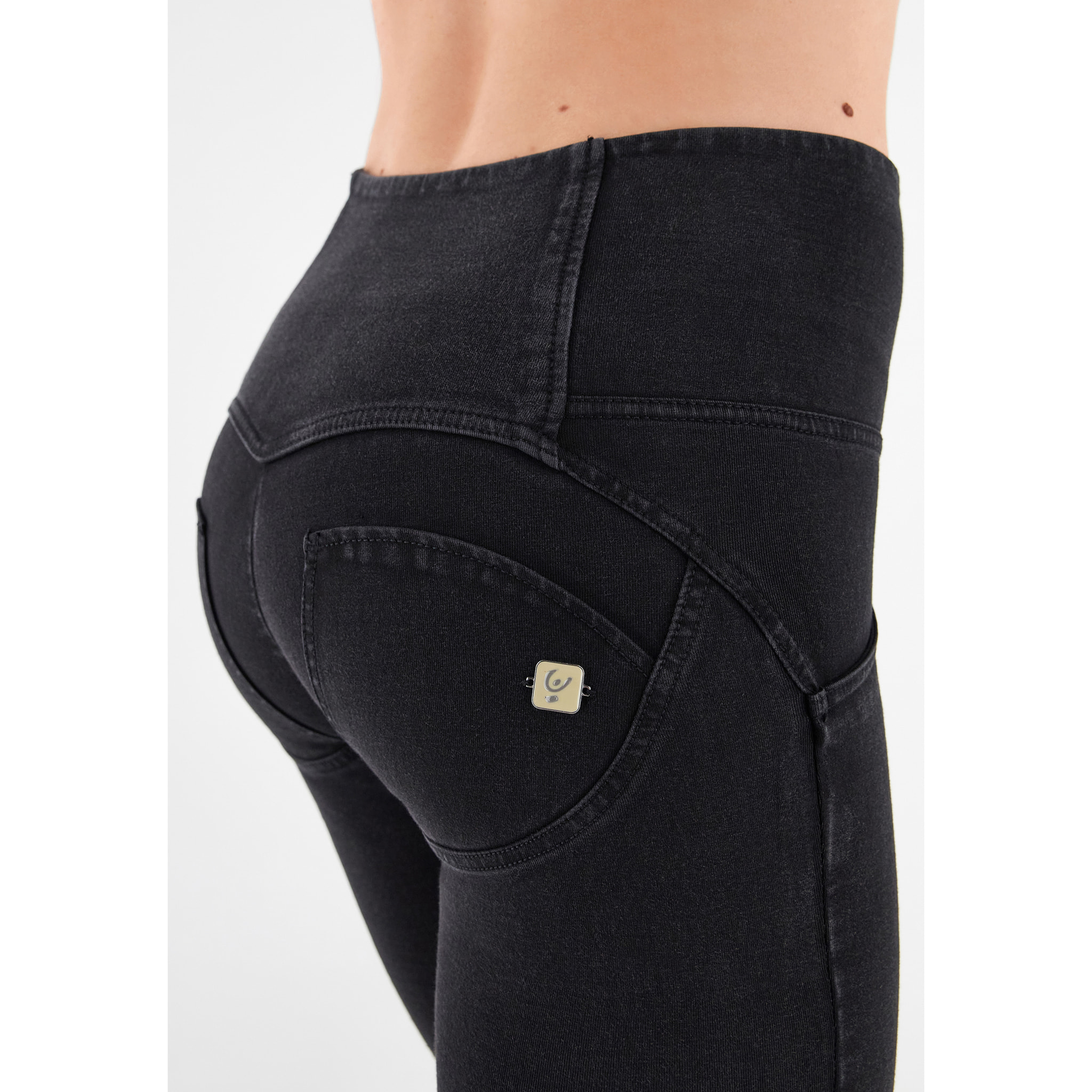 Jeggings push up WR.UP® superskinny vita alta con bottoni