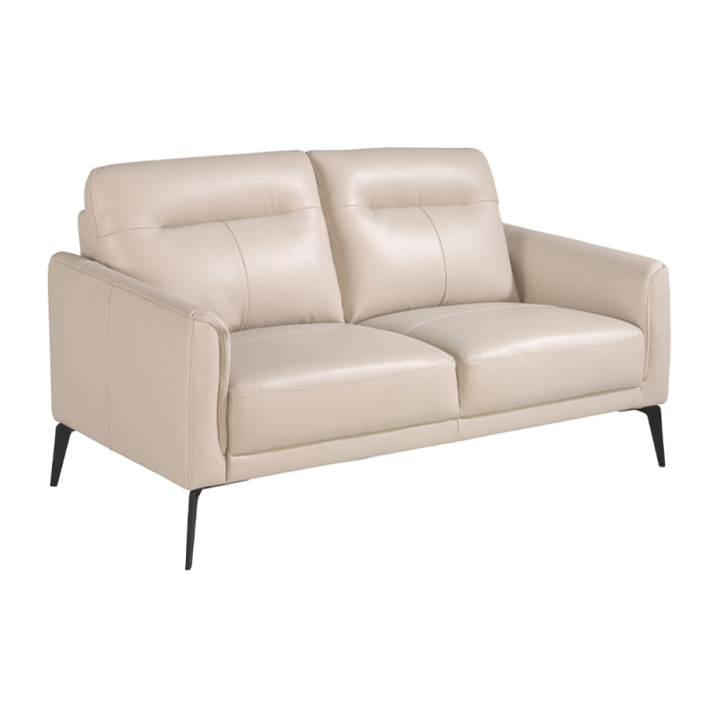 Sofá 2 plazas en piel de vacuno 152x88x87cm
